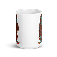 Zombie Bigfoot White glossy mug