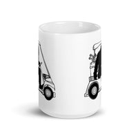 Bigfoot Golfer White glossy mug