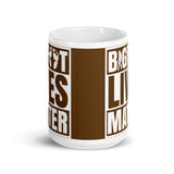 Bigfoot Lives Matter White glossy mug