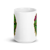 Melting Zombie Head White glossy mug