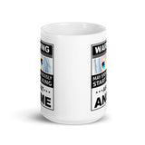 Talking About Anime White glossy mug