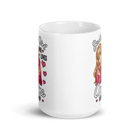 Just a Girl Who Loves Anime & K-Pop White glossy mug