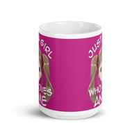 Just a Girl Who Loves Anime 4 White glossy mug