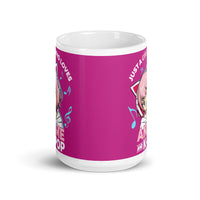 Just a Girl Who Loves Anime & K-pop White glossy mug