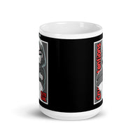 Waifu Material 3 White glossy mug