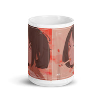 Smoking Anime Girl White glossy mug