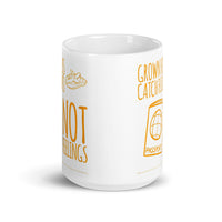 Grown Folks Catch Flights White glossy mug