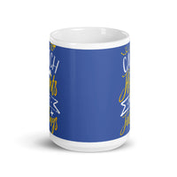 Catch Flights Not Feelings 10 White glossy mug