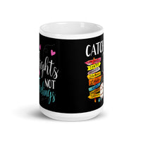 Catch Flights Not Feelings 33 White glossy mug