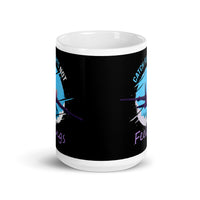 Catch Flights Not Feelings 34 White glossy mug