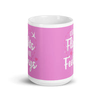 Catch Flights Not Feelings 36 White glossy mug