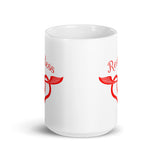 Restless White glossy mug