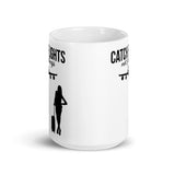 Catch Flights Not Feelings 38 White glossy mug