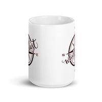 Wanderlust Compass White glossy mug