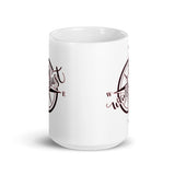 Wanderlust Compass White glossy mug