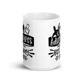 Adventures are the Best Way to Learn White glossy mug