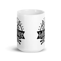 Let the Adventure Begin White glossy mug