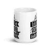 Life is the Greatest Adventure White glossy mug