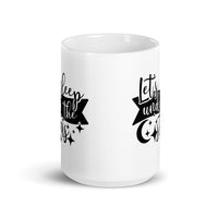 Let's Sleep Under the Stars White glossy mug