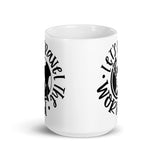 Let's Travel the World White glossy mug