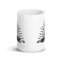 Seek Adventure White glossy mug