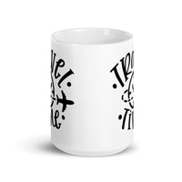 Travel Time White glossy mug