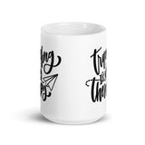 Traveling is My Therapy White glossy mug