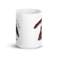 Mr Chainsaw (Bloody Horror Punx) White glossy mug