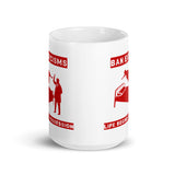 Ban Exorcisms White glossy mug