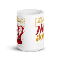 Music Never Sleeps White glossy mug