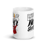 Music Never Sleeps White glossy mug