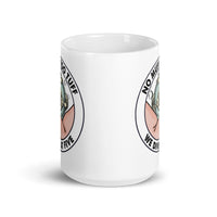 No Muff Too Tuff White glossy mug