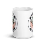 No Muff Too Tuff White glossy mug