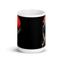 Wolf Guitarist White glossy mug