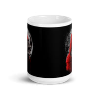 Red Hooded Wolf White glossy mug