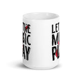 Let the Music Play White glossy mug