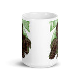 Walking Zombie White glossy mug