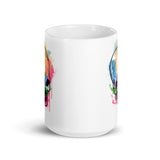 Watercolor Skull 9 White glossy mug