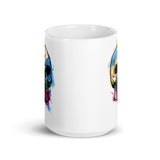 Watercolor Skull 8 White glossy mug