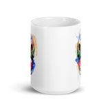 Watercolor Skull 7 White glossy mug