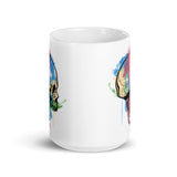 Watercolor Skull 4 White glossy mug