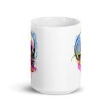 Watercolor Skull 2 White glossy mug