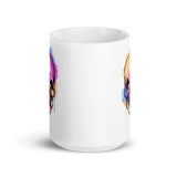 Watercolor Skull 1 White glossy mug