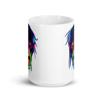 Colorful Zombie White glossy mug