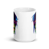 Colorful Zombie White glossy mug