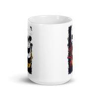 BAMF Skull White glossy mug