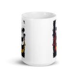 BAMF Skull White glossy mug