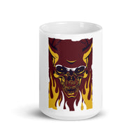 Demon Fire White glossy mug