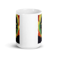 Fire Skull White glossy mug