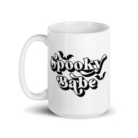 Spooky Babe White glossy mug